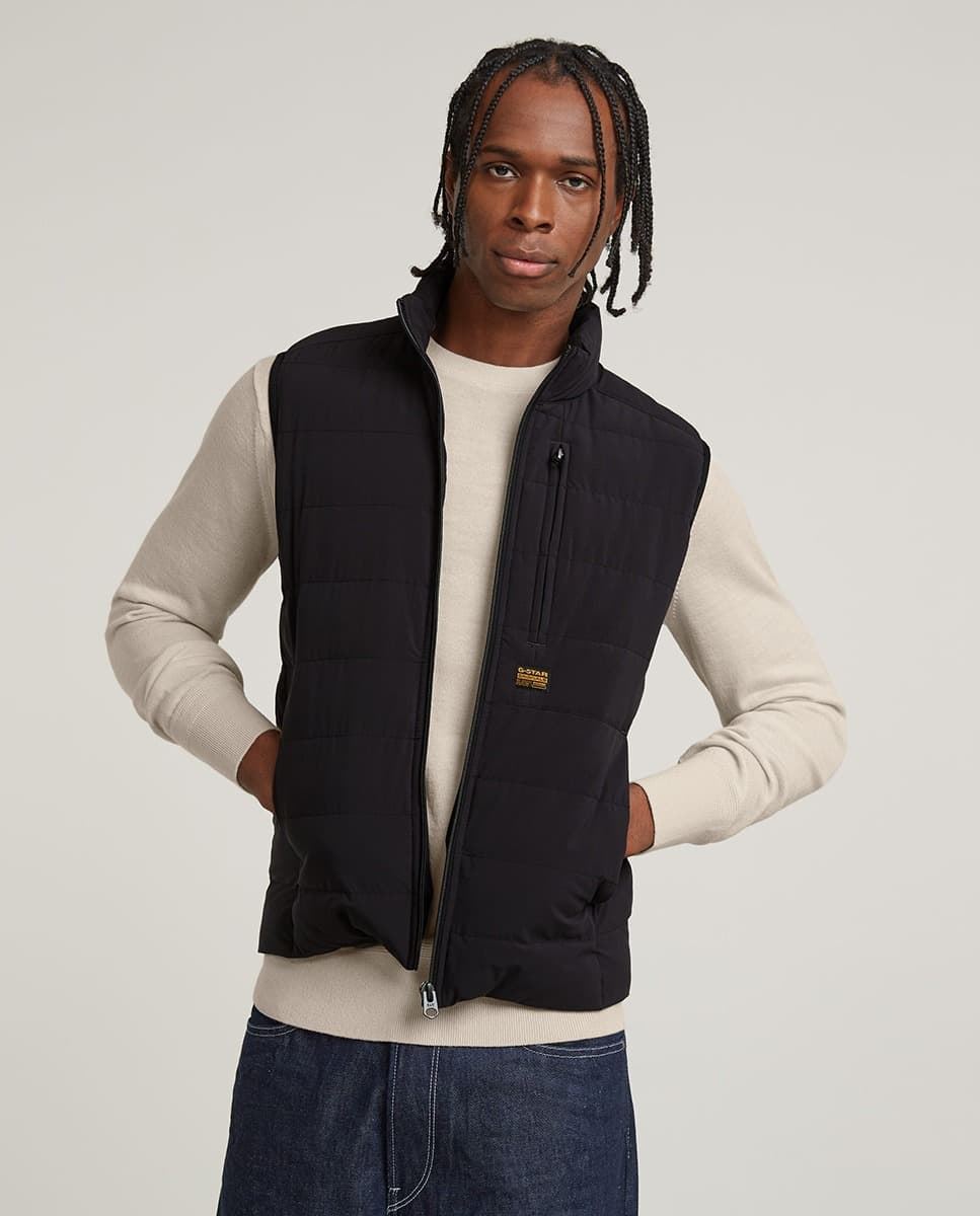 Chaleco G-Star Black Foundation Liner Vest D24277 D518 6484 - Imagen 1