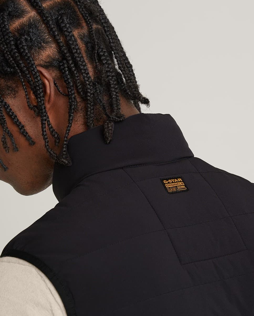 Chaleco G-Star Black Foundation Liner Vest D24277 D518 6484 - Imagen 4