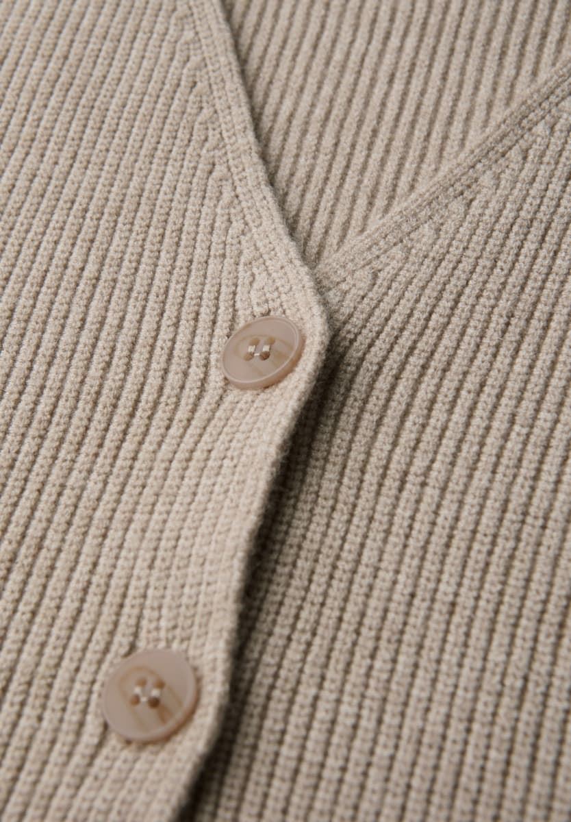 Chaleco Street One Cosy Ribbed Sleeveless Cardiga Morning Beige 254020 17072 - Imagen 5