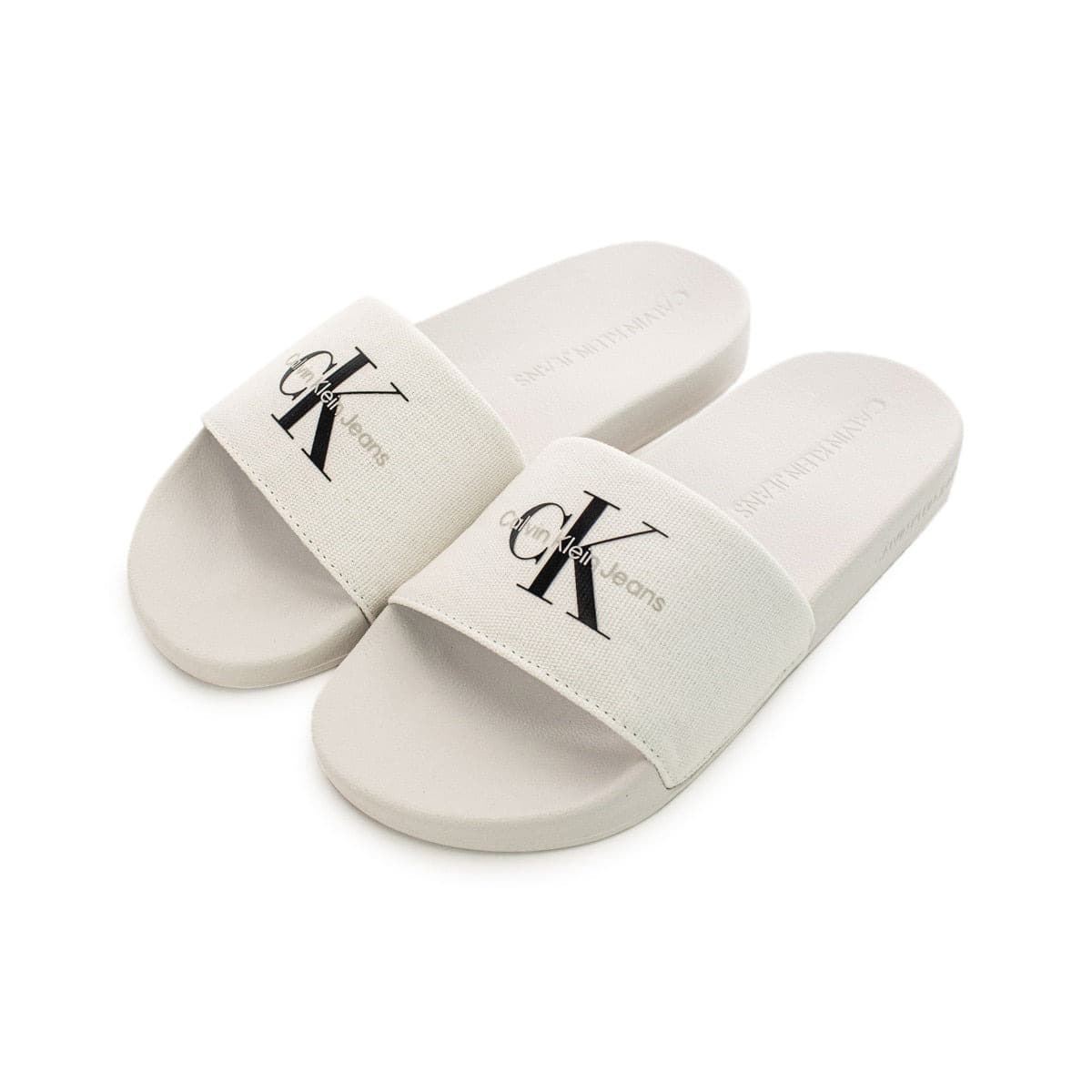 Chanclas Calvin Klein Jeans YW0YW01835 01W bright white/black - Imagen 1