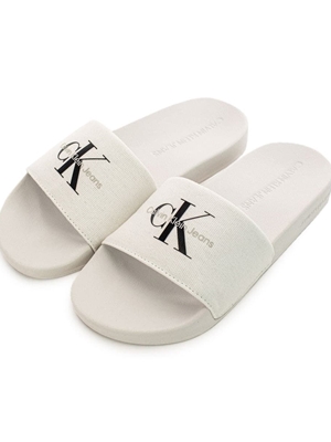 Chanclas Calvin Klein Jeans YW0YW01835 01W bright white/black - Imagen 1