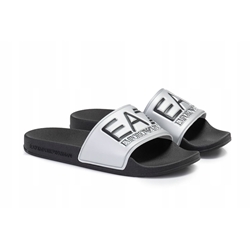 Chanclas EA7 Emporio Armani XCP001 XCC22 A854 shiny silver/ black - Imagen 1
