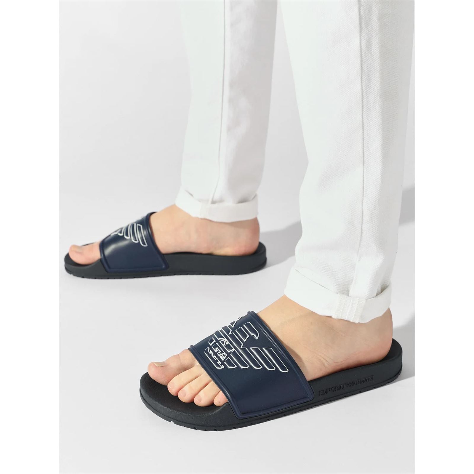 Chanclas Emporio Armani XVPS04 XN747 S448 navy/out white/navy - Imagen 4