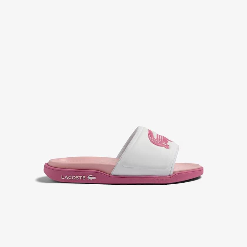 Chanclas LACOSTE 45CFA0001 B53 croco dualiste wht/pnk - Imagen 1