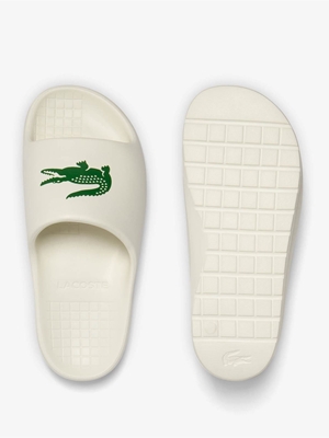 Chanclas Lacoste 46CFA0028 1Y5 Serve Slide 2.0 off wht/ dk grn - Imagen 2