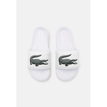 Chanclas Lacoste Serve Slide 43CMA0110 1R5 WHT/DK GRN - Imagen 1