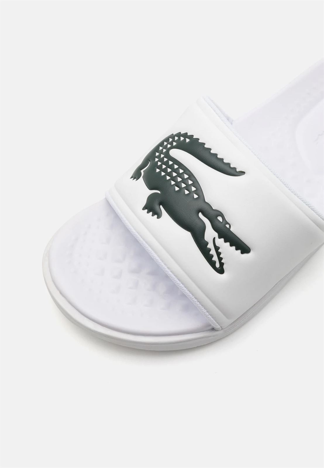 Chanclas Lacoste Serve Slide 43CMA0110 1R5 WHT/DK GRN - Imagen 2