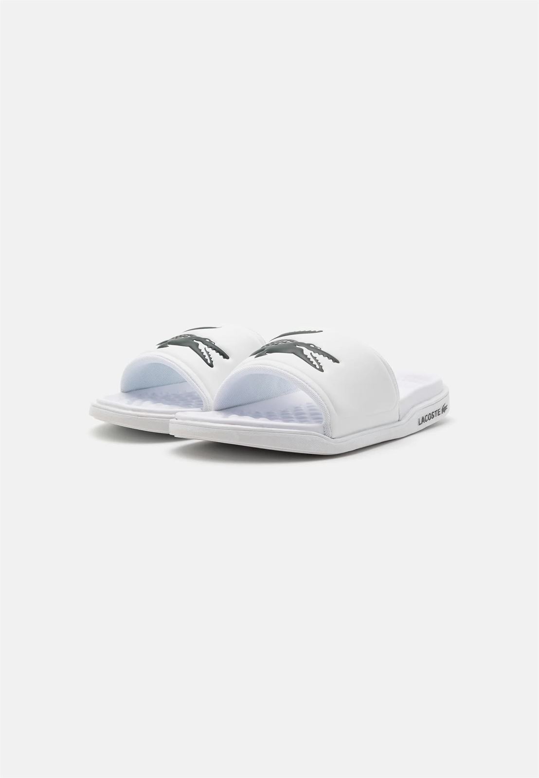 Chanclas Lacoste Serve Slide 43CMA0110 1R5 WHT/DK GRN - Imagen 3