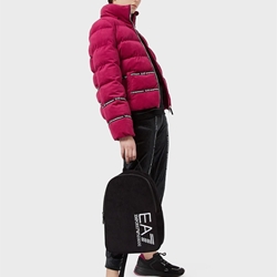 Chaqueta acolchada Emporio Armani EA7 Athletic Velour 6KTB08 TN4LZ 1318 boysenberry - Imagen 2