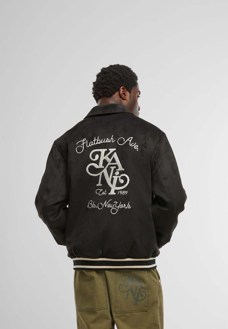 Chaqueta Karl Kani Legacy Faux Suede Bowling KA9491 KM254-037-1 - Imagen 3