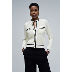 Chaqueta Salsa Jeans Chanel Style Light Pearl - Imagen 1