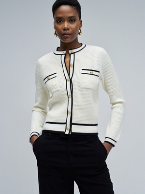 Chaqueta Salsa Jeans Chanel Style Light Pearl - Imagen 1