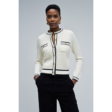 Chaqueta Salsa Jeans Chanel Style Light Pearl - Imagen 1
