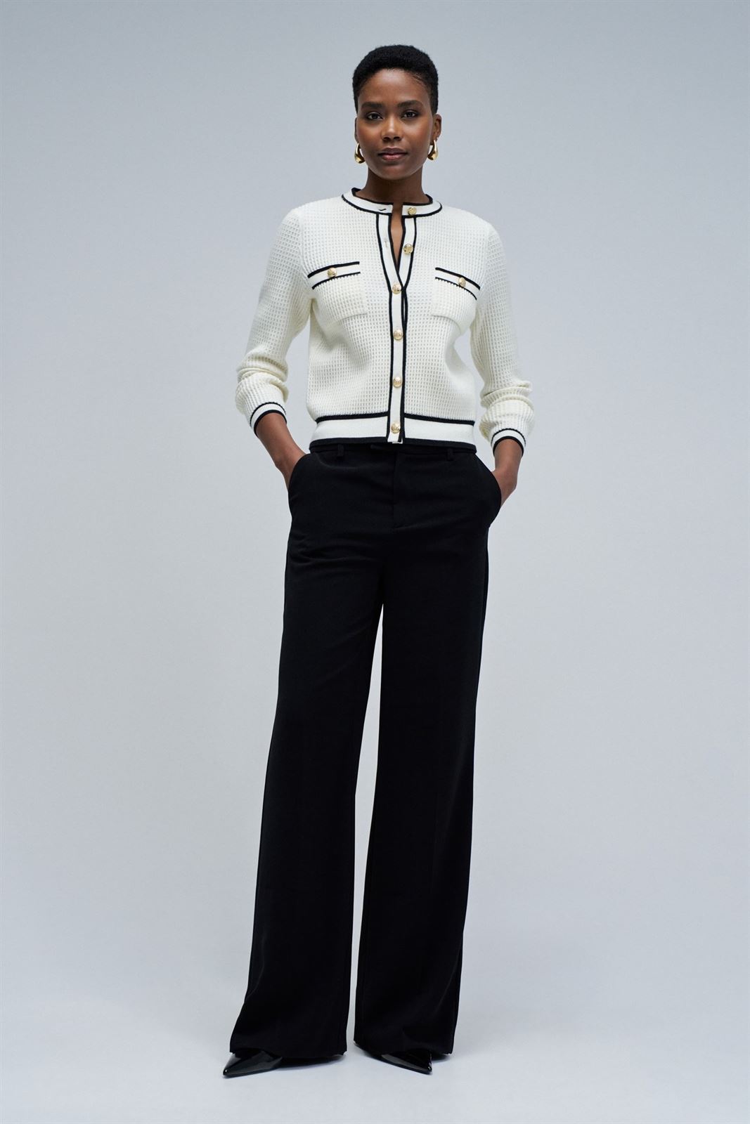 Chaqueta Salsa Jeans Chanel Style Light Pearl - Imagen 5
