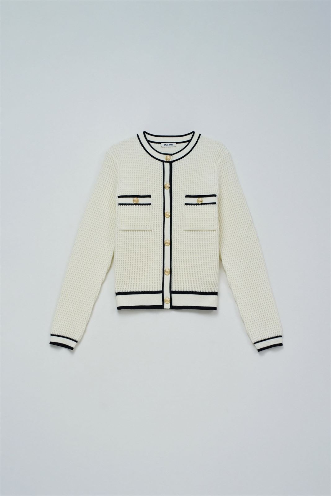 Chaqueta Salsa Jeans Chanel Style Light Pearl - Imagen 8