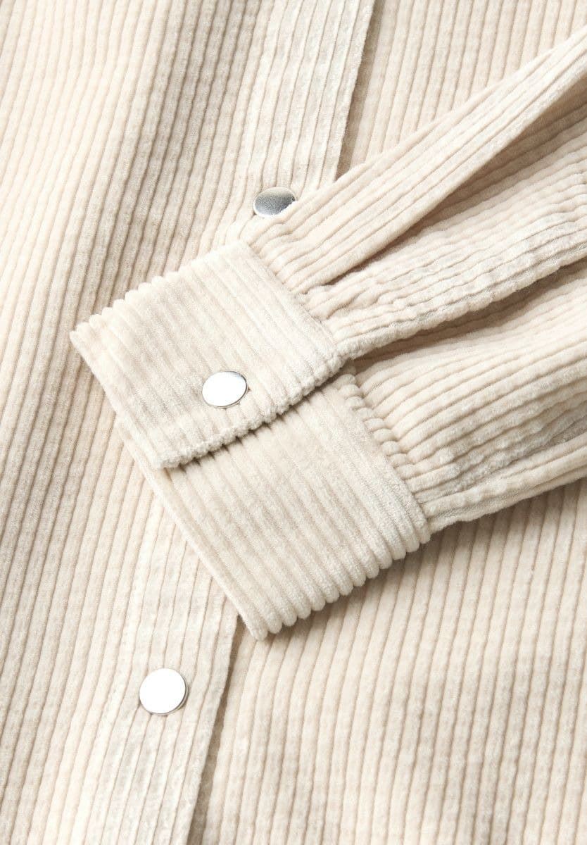 Chaqueta Street One Beige Coruroy Longblouse 345977 16916 - Imagen 4