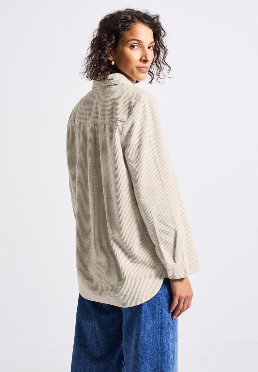 Chaqueta Street One Beige Coruroy Longblouse 345977 16916 - Imagen 5