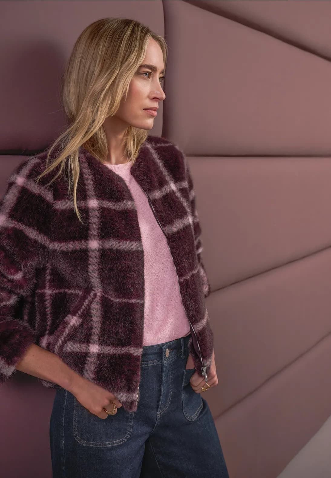 Chaqueta Street One Fake Fur Roustic Rouge 213107 37820 - Imagen 1