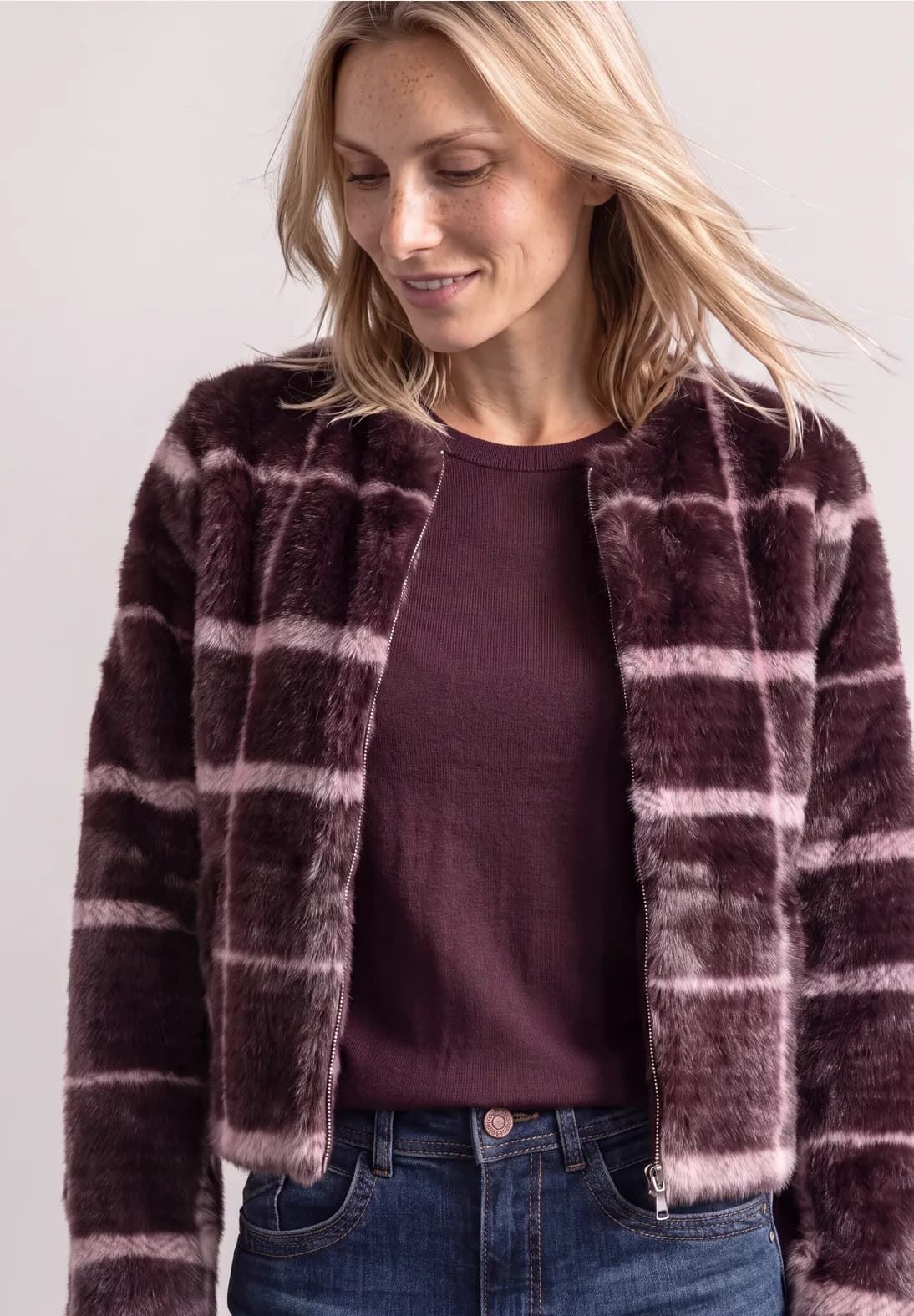 Chaqueta Street One Fake Fur Roustic Rouge 213107 37820 - Imagen 5
