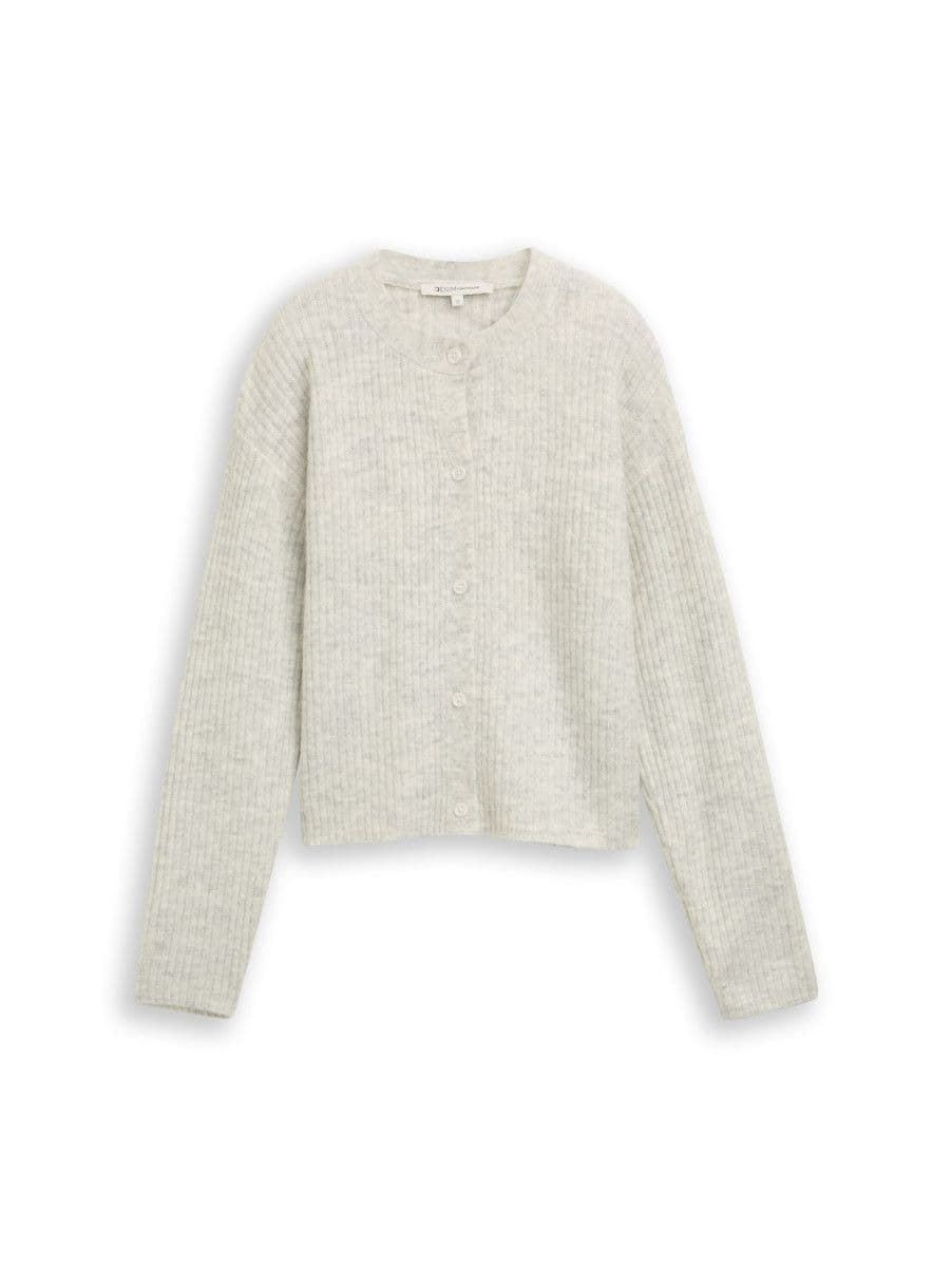 Chaqueta Tom Tailor Knit Cosy Rib Marble Beige Melange 1049062 10396 - Imagen 1