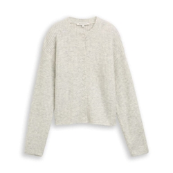 Chaqueta Tom Tailor Knit Cosy Rib Marble Beige Melange 1049062 10396 - Imagen 1