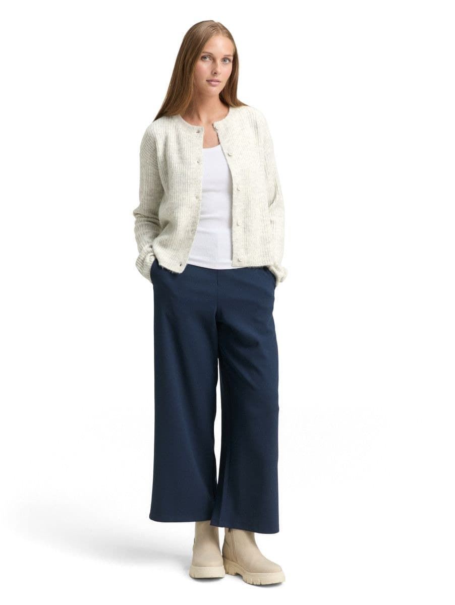 Chaqueta Tom Tailor Knit Cosy Rib Marble Beige Melange 1049062 10396 - Imagen 3
