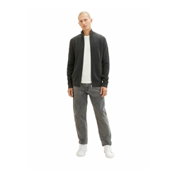 Chaqueta Tom Tailor Structured Knit Jacket Black Grey Melange - Imagen 1