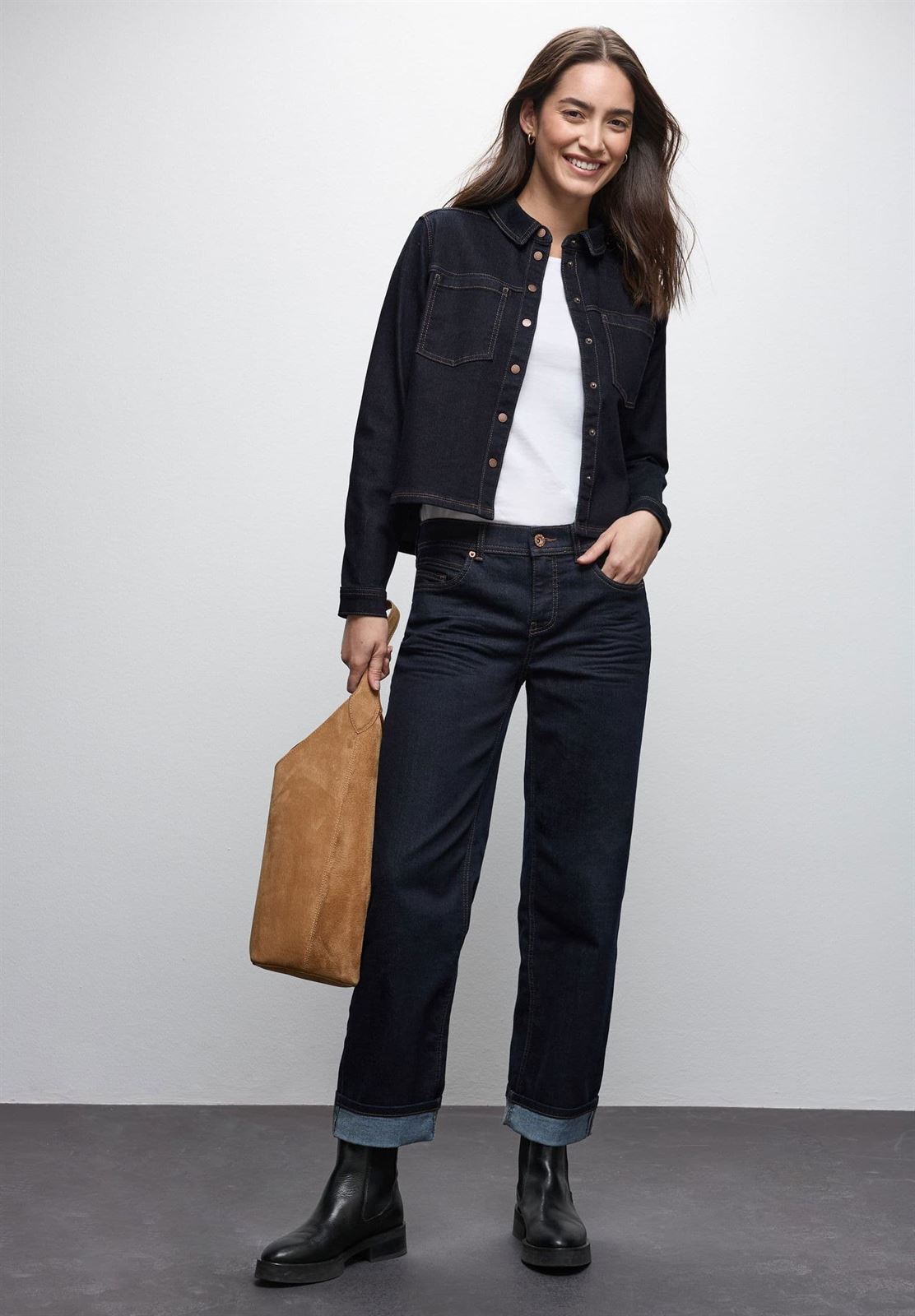 Chaqueta Vaquera Street One Style Blouse Rinse Blue 346057 17425 - Imagen 5