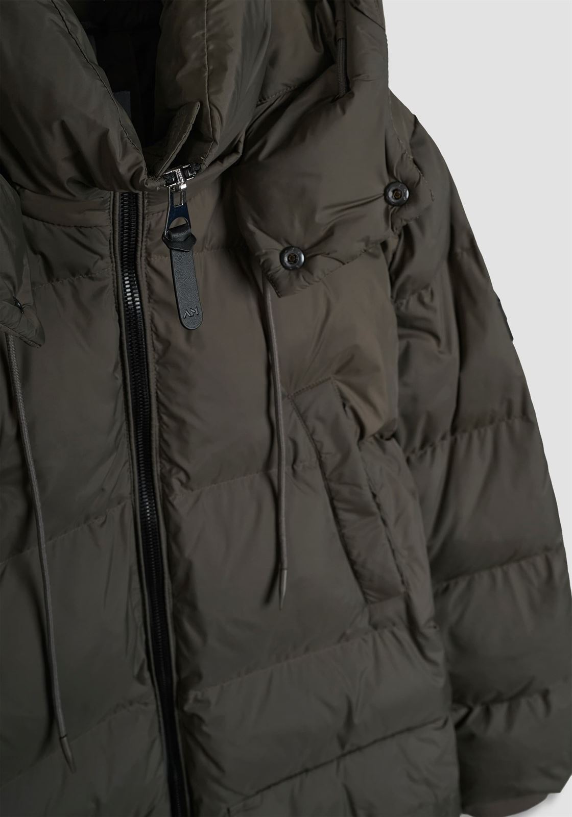 Chaquetón Antony Morato Regular Fit in Calenderino Verde Militar Oscuro MMCO00945 FA600271 4089 - Imagen 3