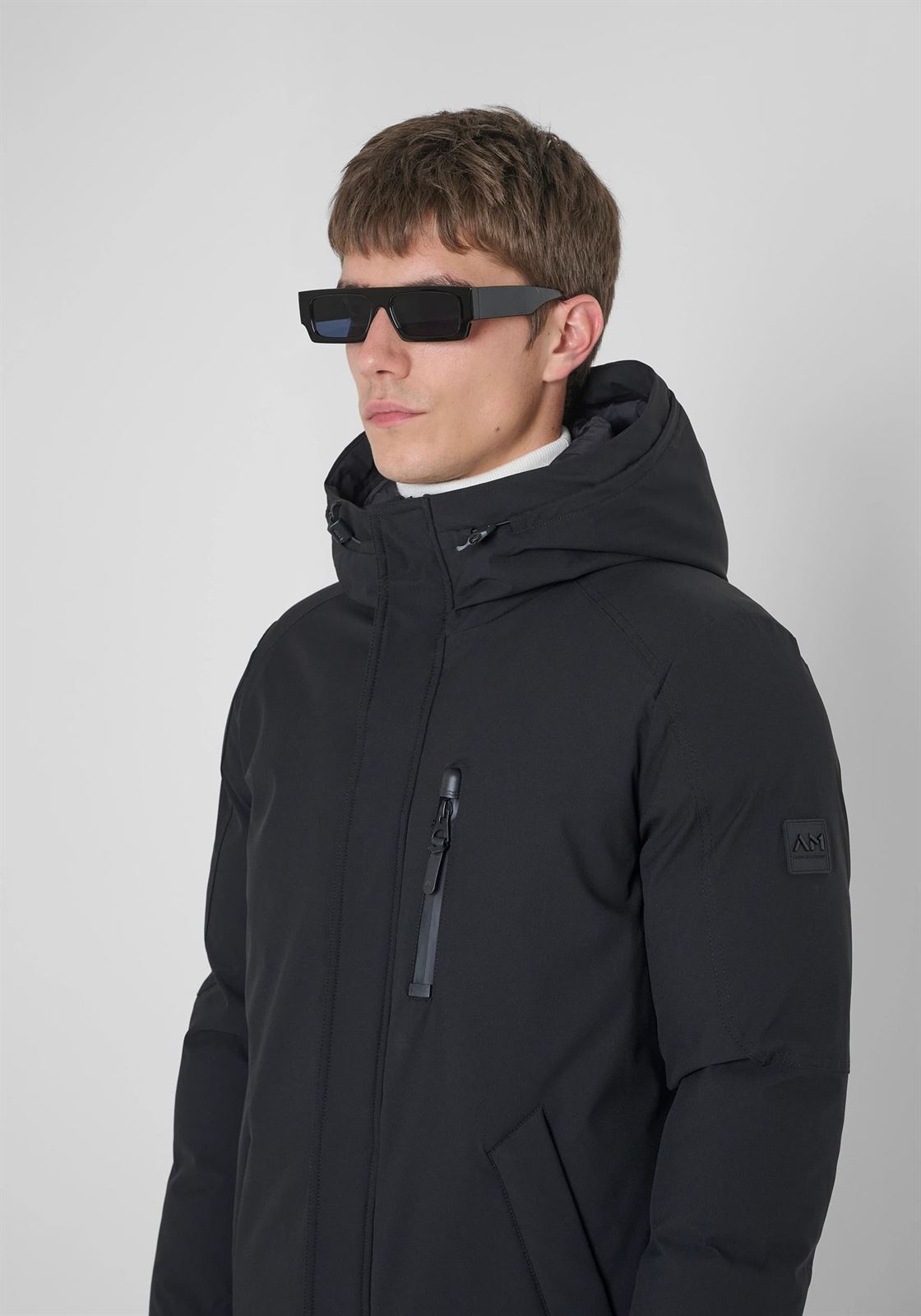 Chaquetón Antony Morato Regular Fit in Water Proofe Negro MMCO00958 FA600277 9000 - Imagen 3