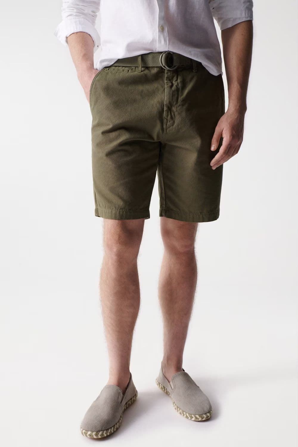 Chino short SALSA 21005526 520 verde - Imagen 1