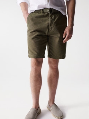 Chino short SALSA 21005526 520 verde - Imagen 1
