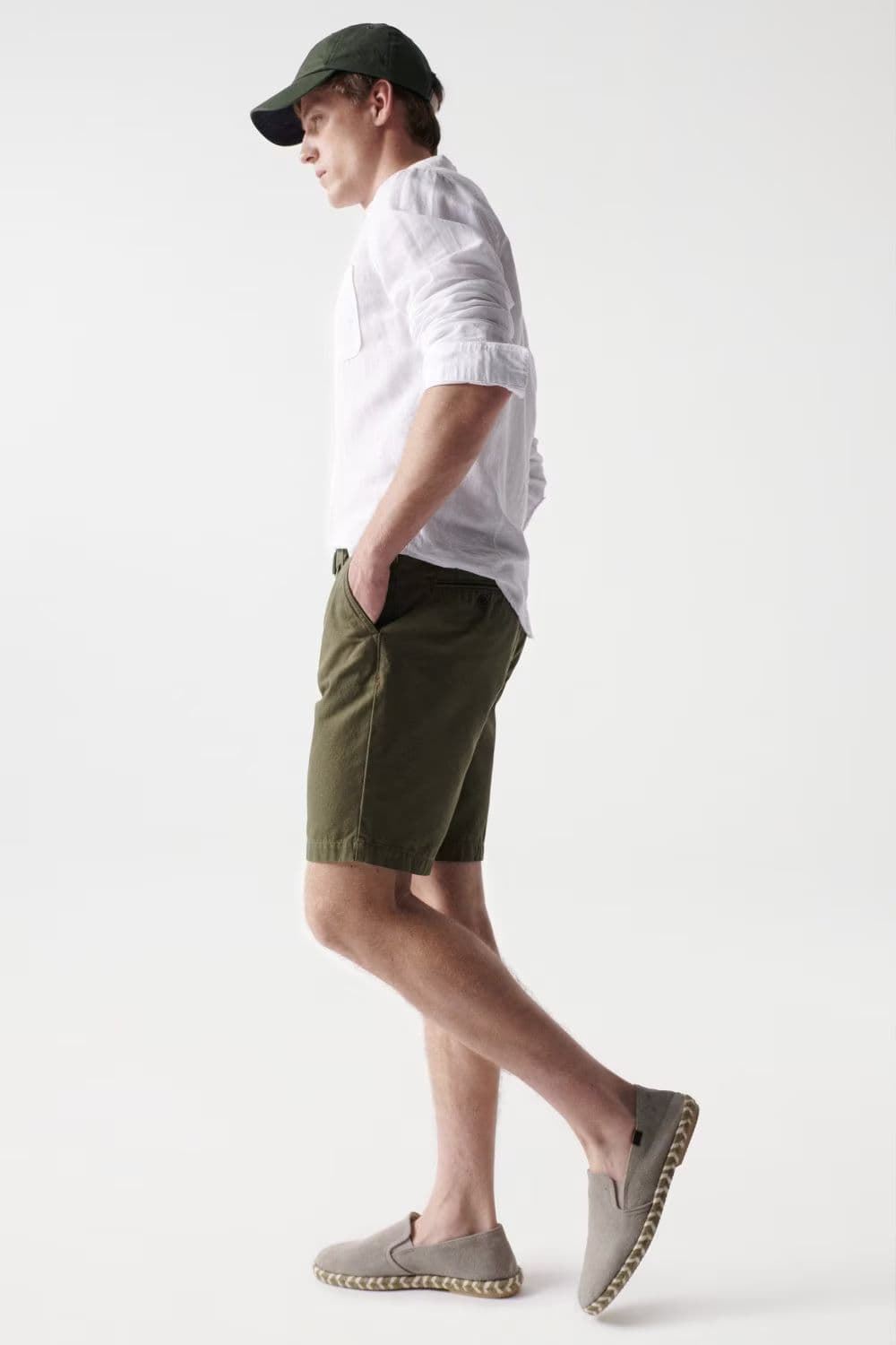 Chino short SALSA 21005526 520 verde - Imagen 2