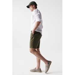 Chino short SALSA 21005526 520 verde - Imagen 2