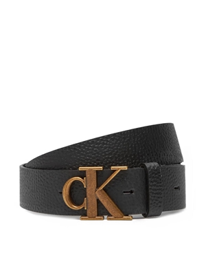 Cinturón Calvin Klein Monogram Buckle Black/Antique Brass LV04G7025G WC5 - Imagen 1