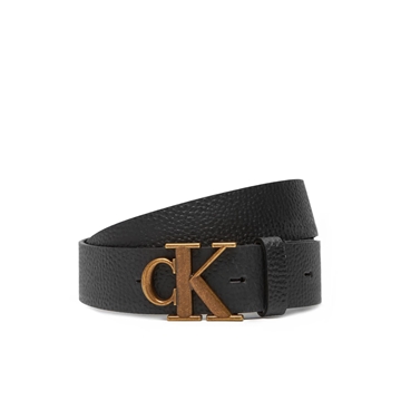 Cinturón Calvin Klein Monogram Buckle Black/Antique Brass LV04G7025G WC5 - Imagen 1