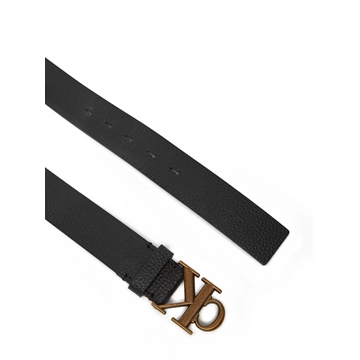 Cinturón Calvin Klein Monogram Buckle Black/Antique Brass LV04G7025G WC5 - Imagen 2