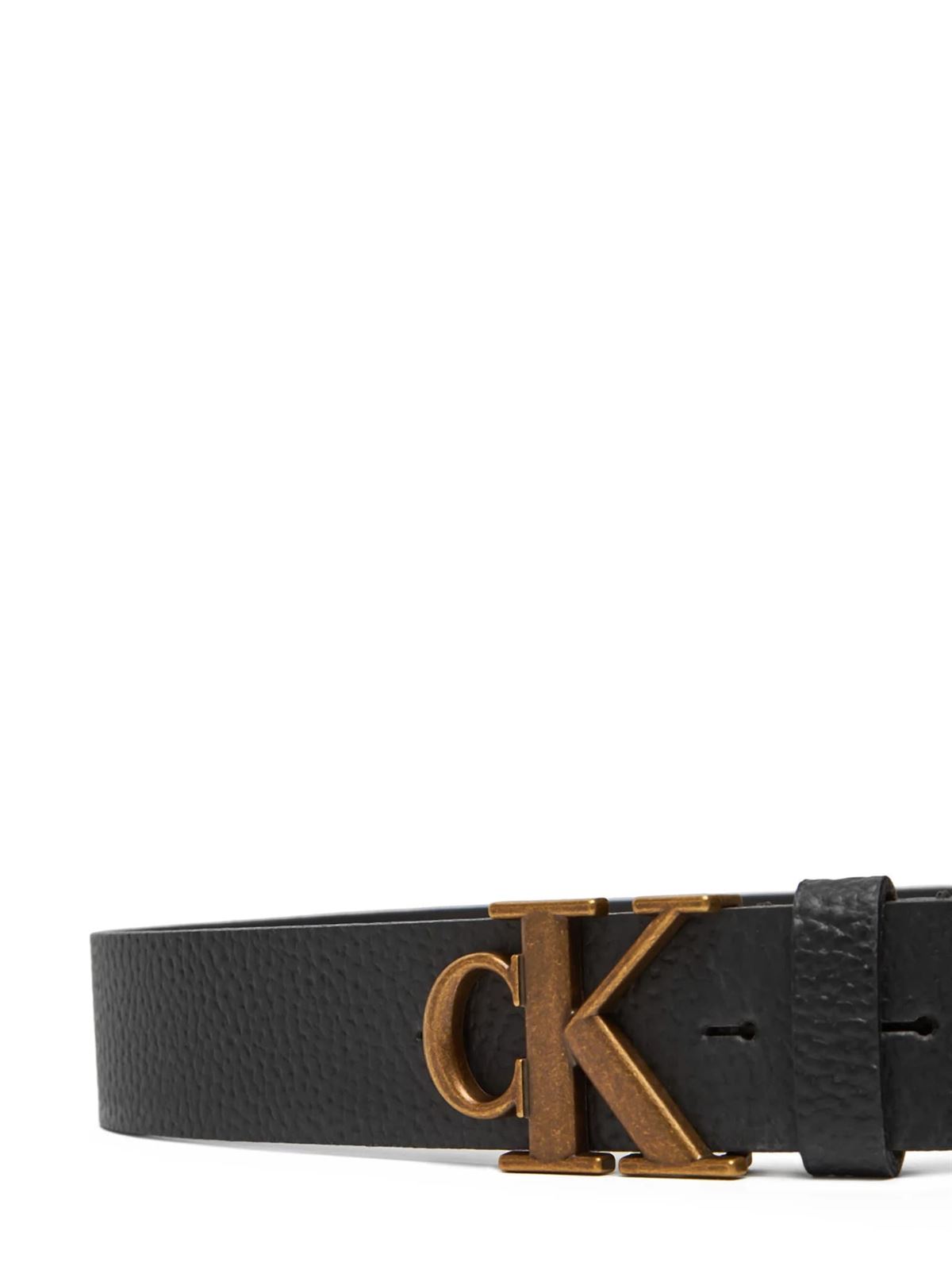 Cinturón Calvin Klein Monogram Buckle Black/Antique Brass LV04G7025G WC5 - Imagen 3
