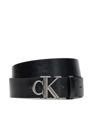Cinturón Calvin Klein Monogram Buckle Black/Antique Silver LV04D7016G V8L - Imagen 1