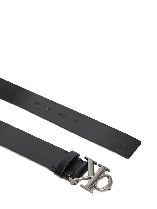 Cinturón Calvin Klein Monogram Buckle Black/Antique Silver LV04D7016G V8L - Imagen 2