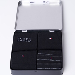 Estuche 4 Pares Calcetines Tommy Hilfiger Tin Giftbox 701229780 002 804/805 - Imagen 1