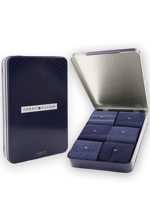 Estuche 6 Pares de Calcetines Tommy Hilfiger Navy 701235373 001804/805 - Imagen 1