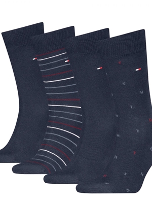 Estuche Pack 4 Pares Calcetines Tommy Hilfiger Navy 701235375 001804/805 - Imagen 2