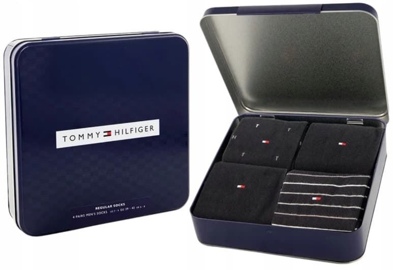 Estuche Regalo Pack 4 Pares Calcetines Tommy Hilfiger 701235375 002804/805 - Imagen 1