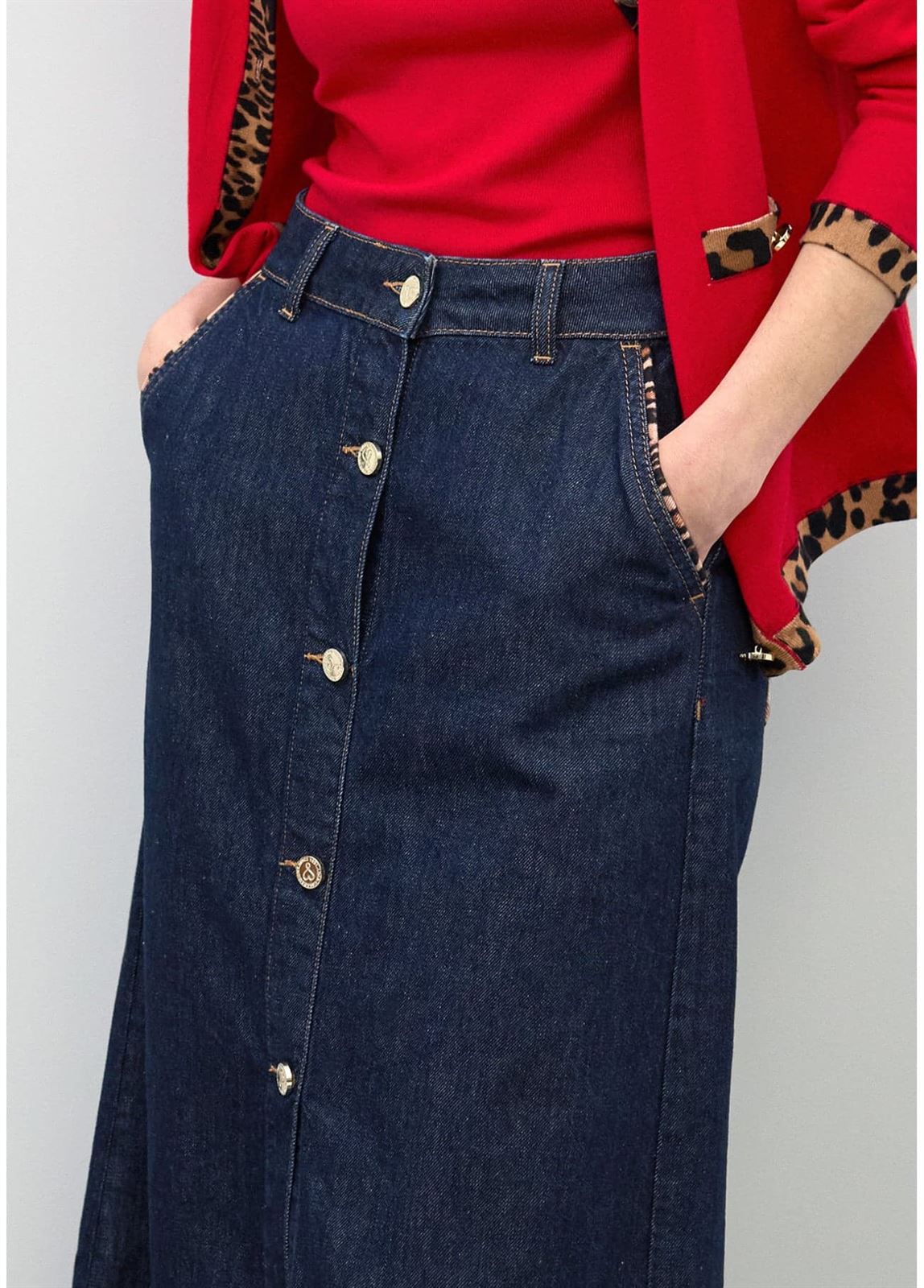 Falda LOLA CASADEMUNT LS2608006 OD2 tejano oscuro - Imagen 1