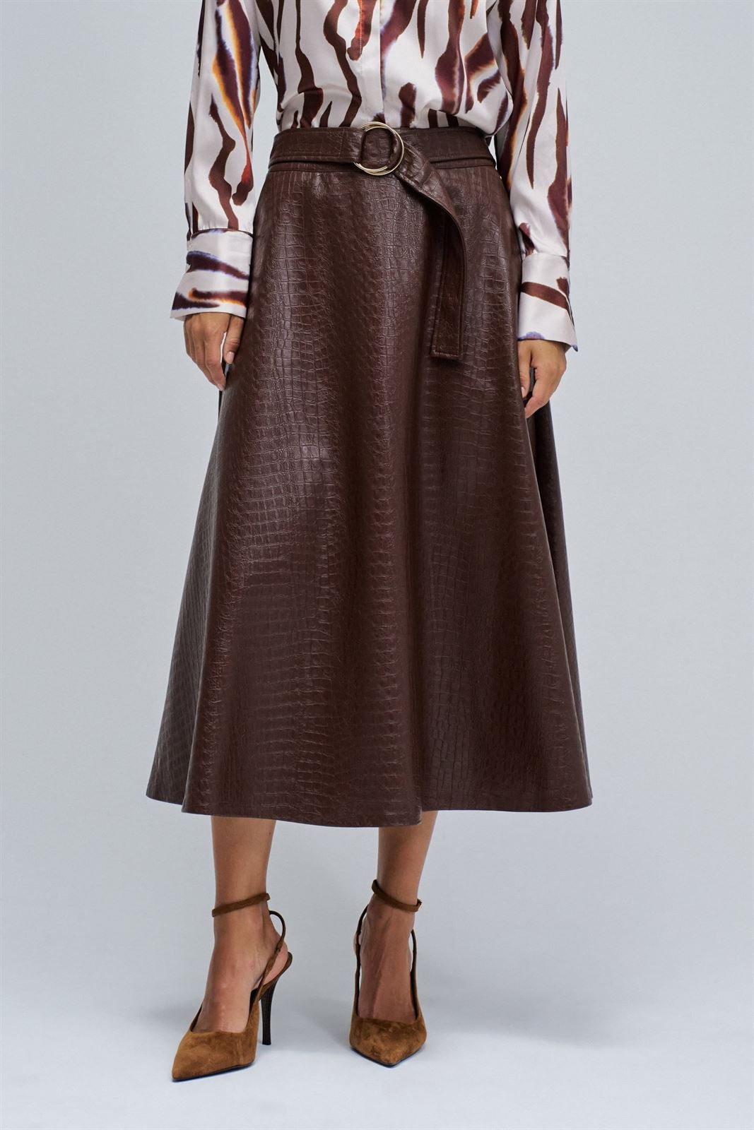Falda SALSA 21010242 930 DARK BROWN - Imagen 1