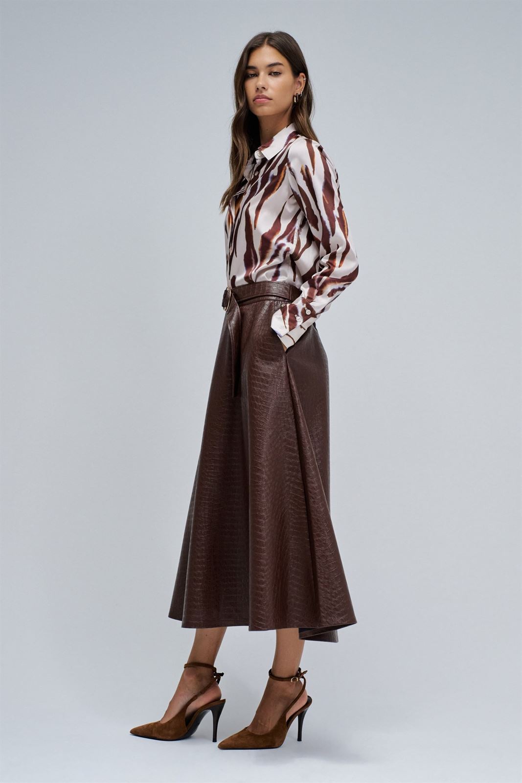 Falda SALSA 21010242 930 DARK BROWN - Imagen 2