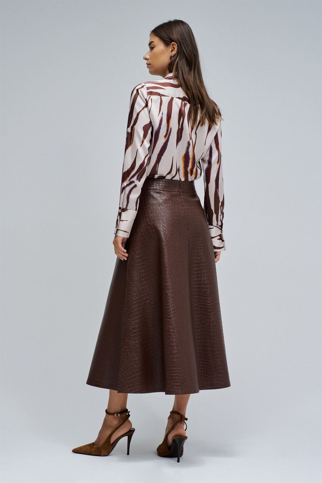 Falda SALSA 21010242 930 DARK BROWN - Imagen 3