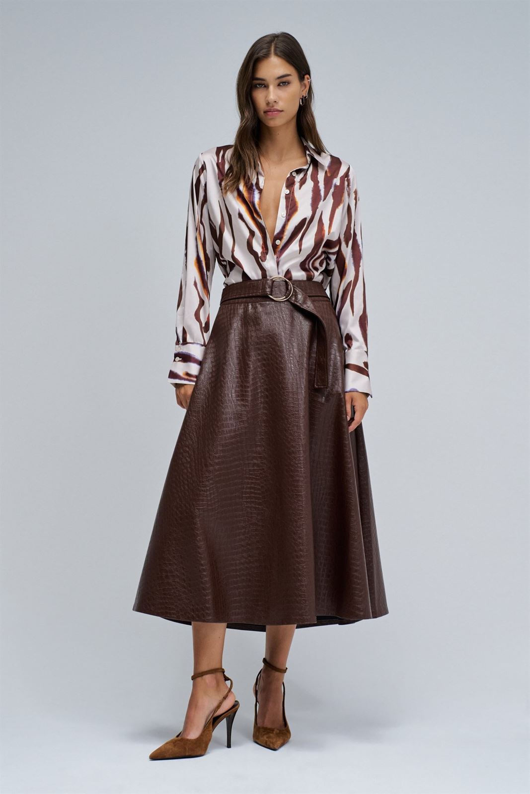 Falda SALSA 21010242 930 DARK BROWN - Imagen 5