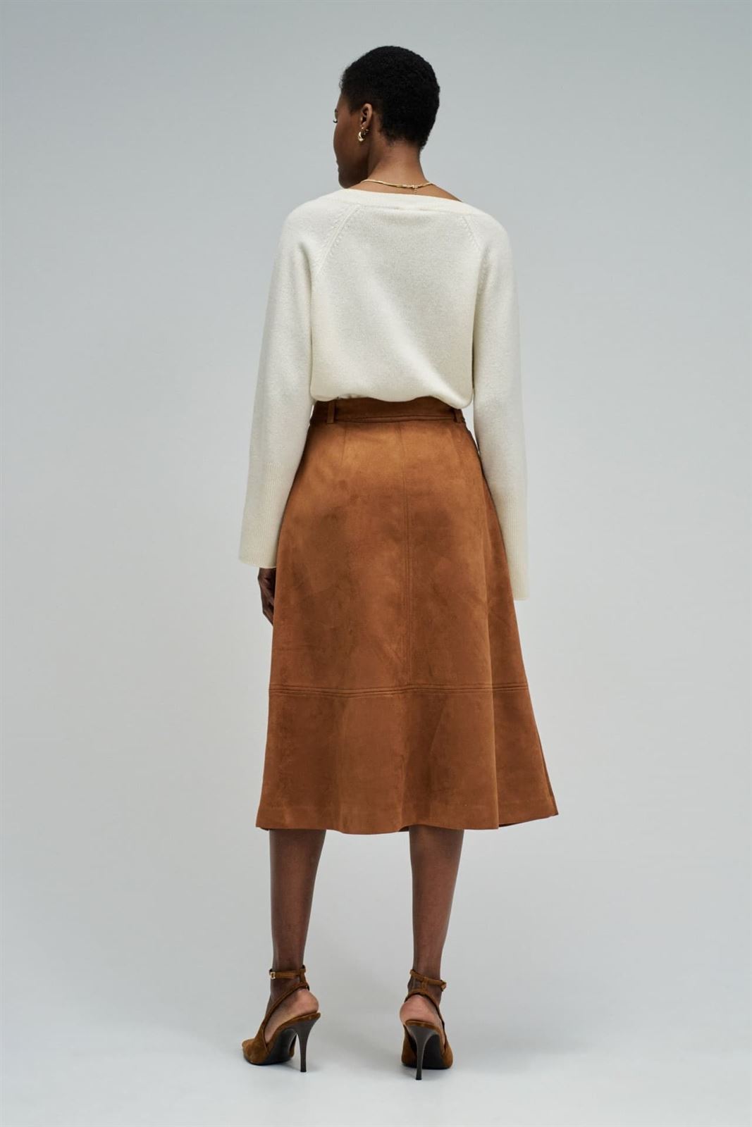 Falda SALSA 21011197 930 dark brown - Imagen 3